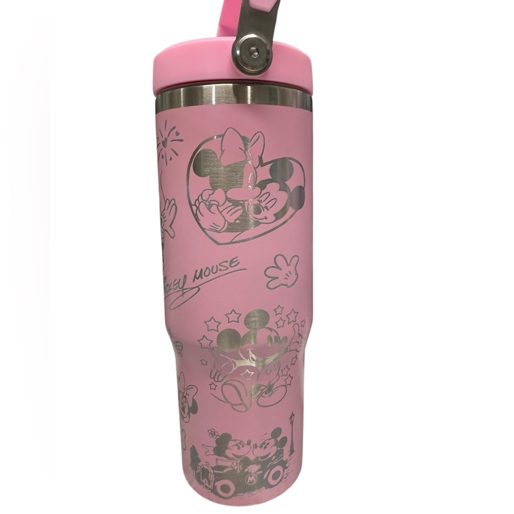 32oz Mickey and Minne Laser Engraved Tumbler. New - Picture 3 of 4